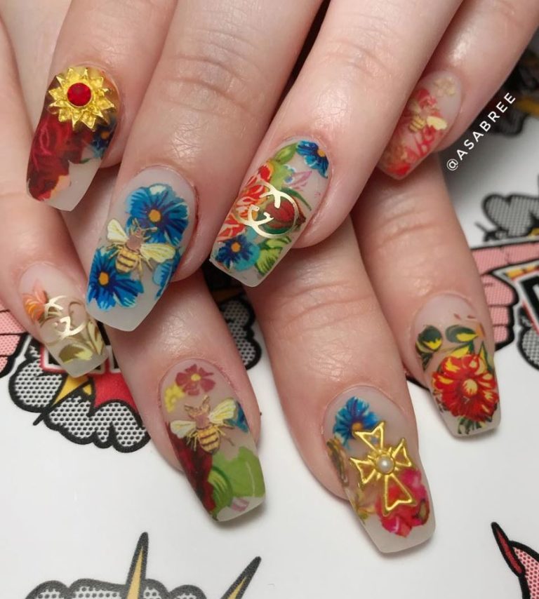 60 Best Colorful Nail Art Designs - Shake that bacon